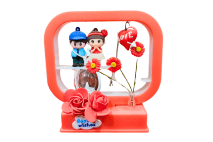 Couple Showpiece With Beautiful Lights And Music (Red)