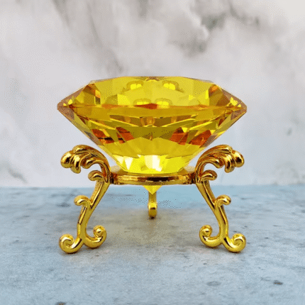 Crystal Diamond With Base (yellow)