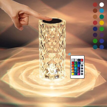 16 Color Crystal Rose Diamond Table Lamp