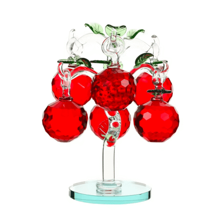 Desktop Ornaments Crystal Red Apple Tree