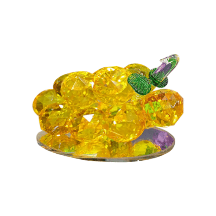 Crystal Grapes Showpiece Home Decor Ornaments (Yellow)